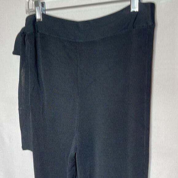 Herve Leger Paris Rayon Long Side Tie Black Pants. Size Medium. NWT. - Picture 6 of 11